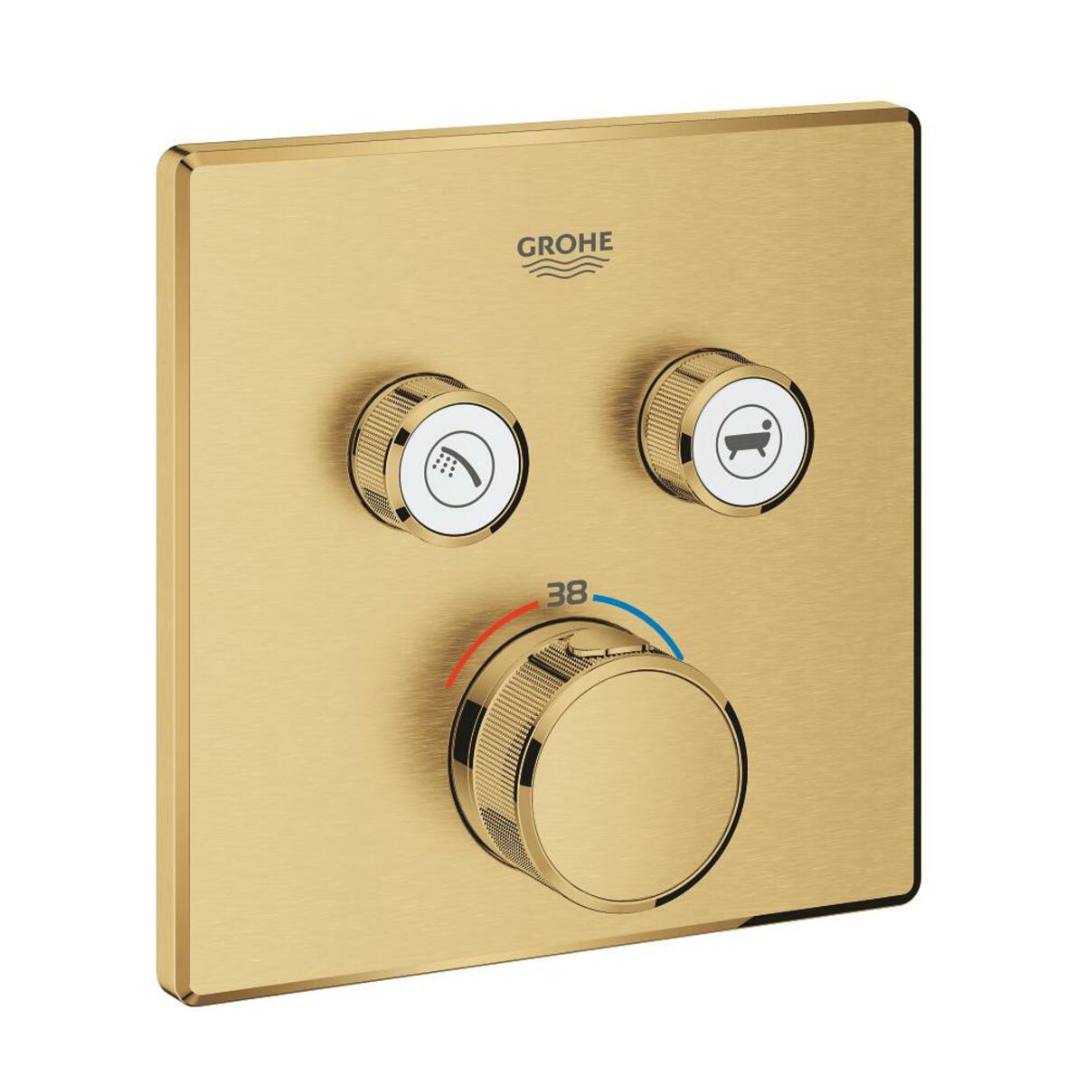 Vanová baterie Grohe Grohtherm Smartcontrol bez podomítkového tělesa kartáčovaný Cool Sunrise 29124GN0 Grohe