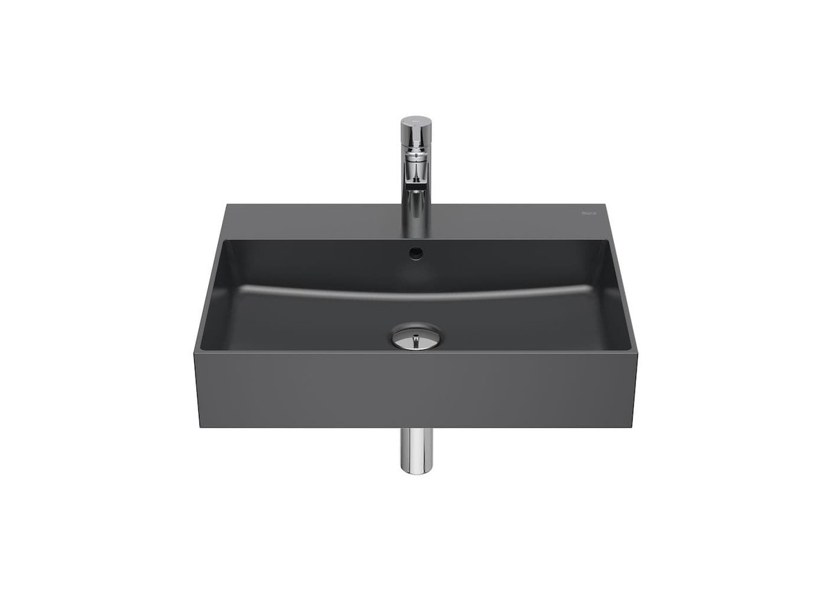 Nábytkové umyvadlo Roca Inspira 60x49 cm Onix mat otvor pro baterii uprostřed A32752C640 Roca