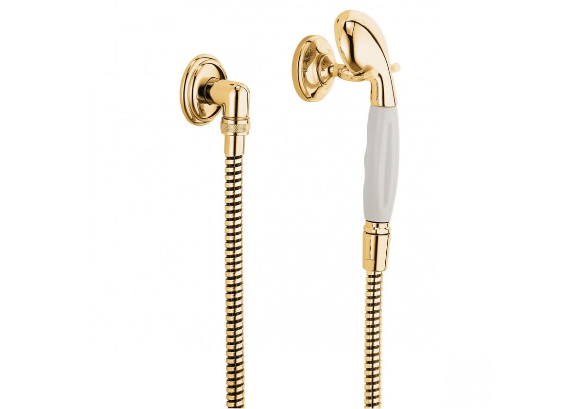 Podomítkový vývod KLUDI 1926 na stěnu se sprchovým setem pozlacený 2710545 Kludi