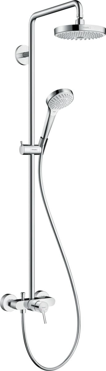 Sprchový systém Hansgrohe Croma Select S na stěnu s pákovou baterií bílá/chrom 27255400 Hansgrohe