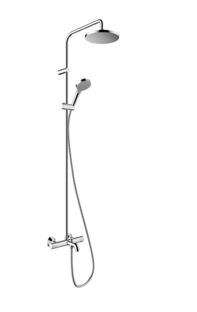 Sprchový systém Hansgrohe Vernis Blend na stěnu s termostatickou baterií chrom 26079000 Hansgrohe