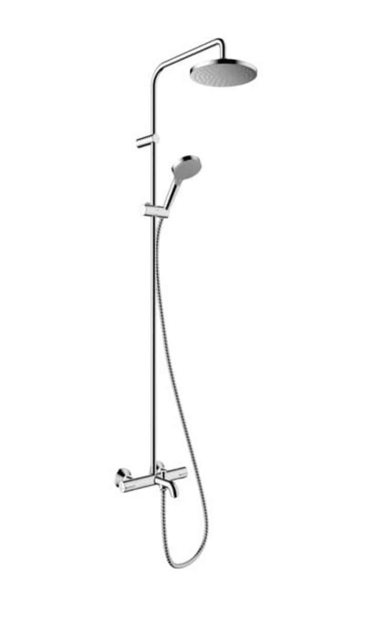 Sprchový systém Hansgrohe Vernis Blend na stěnu s termostatickou baterií chrom 26274000 Hansgrohe
