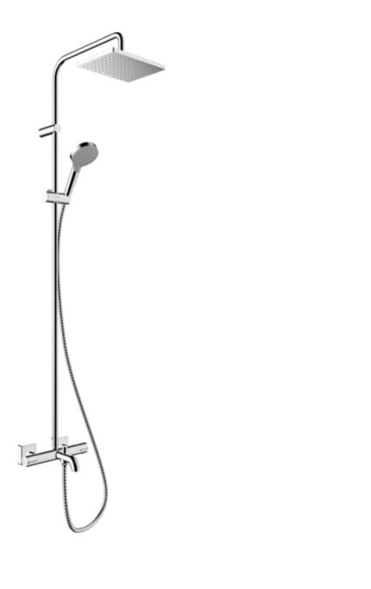 Sprchový systém Hansgrohe Vernis Shape na stěnu s termostatickou baterií chrom 26098000 Hansgrohe
