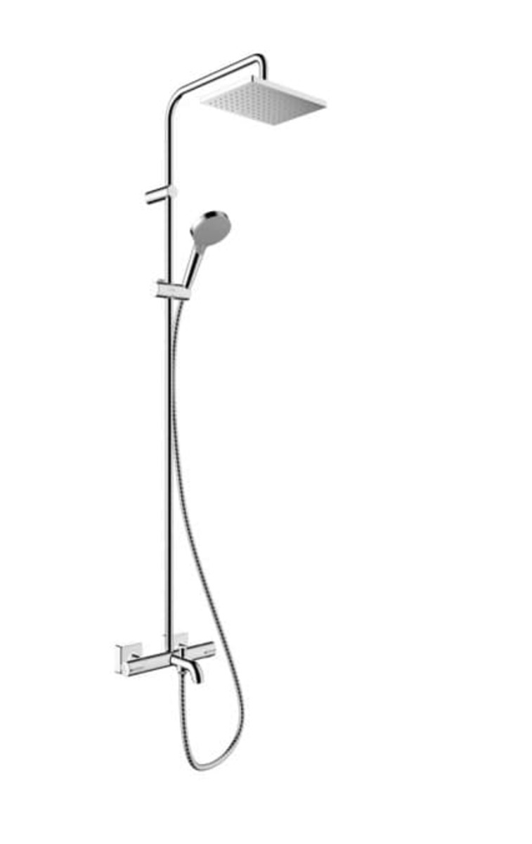 Sprchový systém Hansgrohe Vernis Shape na stěnu s termostatickou baterií chrom 26284000 Hansgrohe