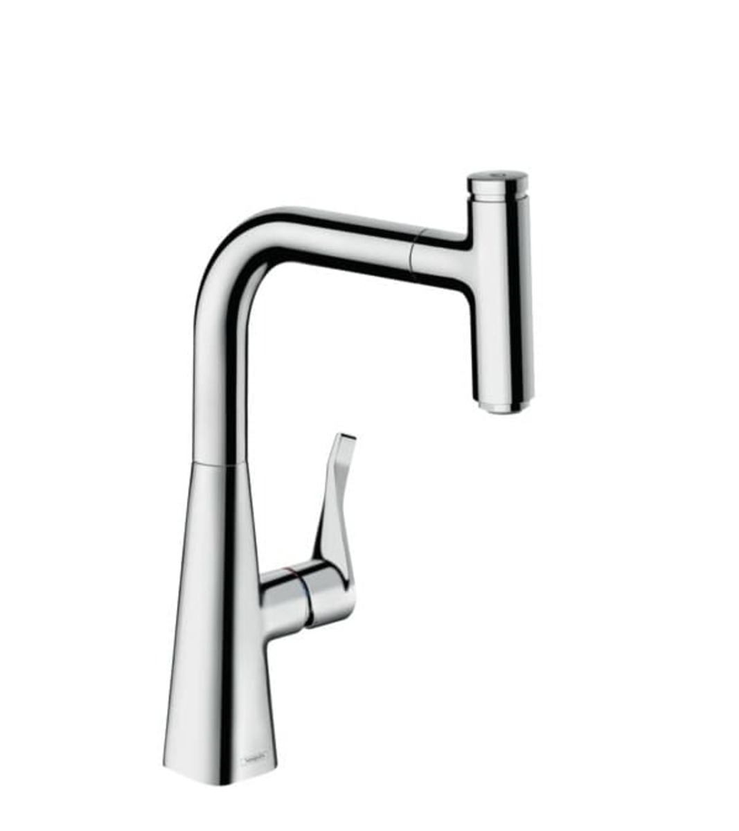 Dřezová baterie Hansgrohe Metris Select M71 s vytahovací sprškou chrom 73802000 Hansgrohe