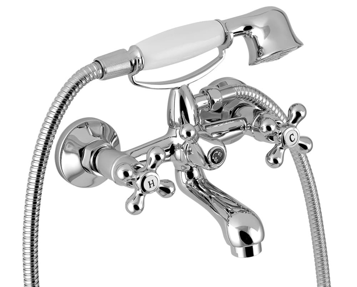Vanová baterie Novaservis Titania Retro II se sprchovým setem 150 mm chrom 99121