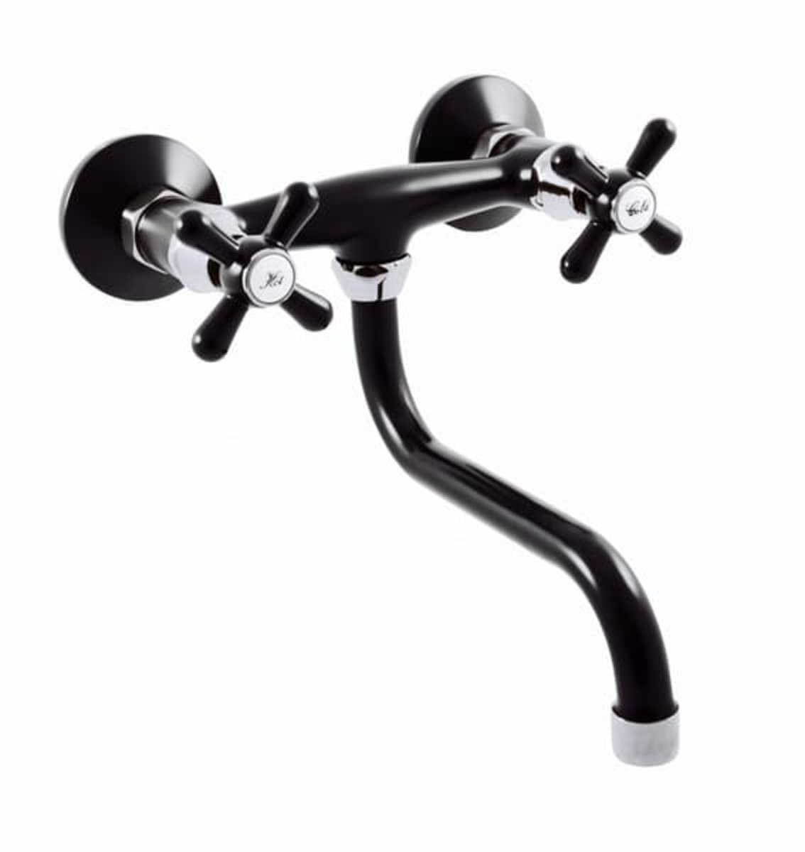 Dřezová baterie RAV SLEZÁK MORAVA s otočným ramínkem 150 mm černá matná/chrom MK101.5/21CMATC RAV SLEZÁK