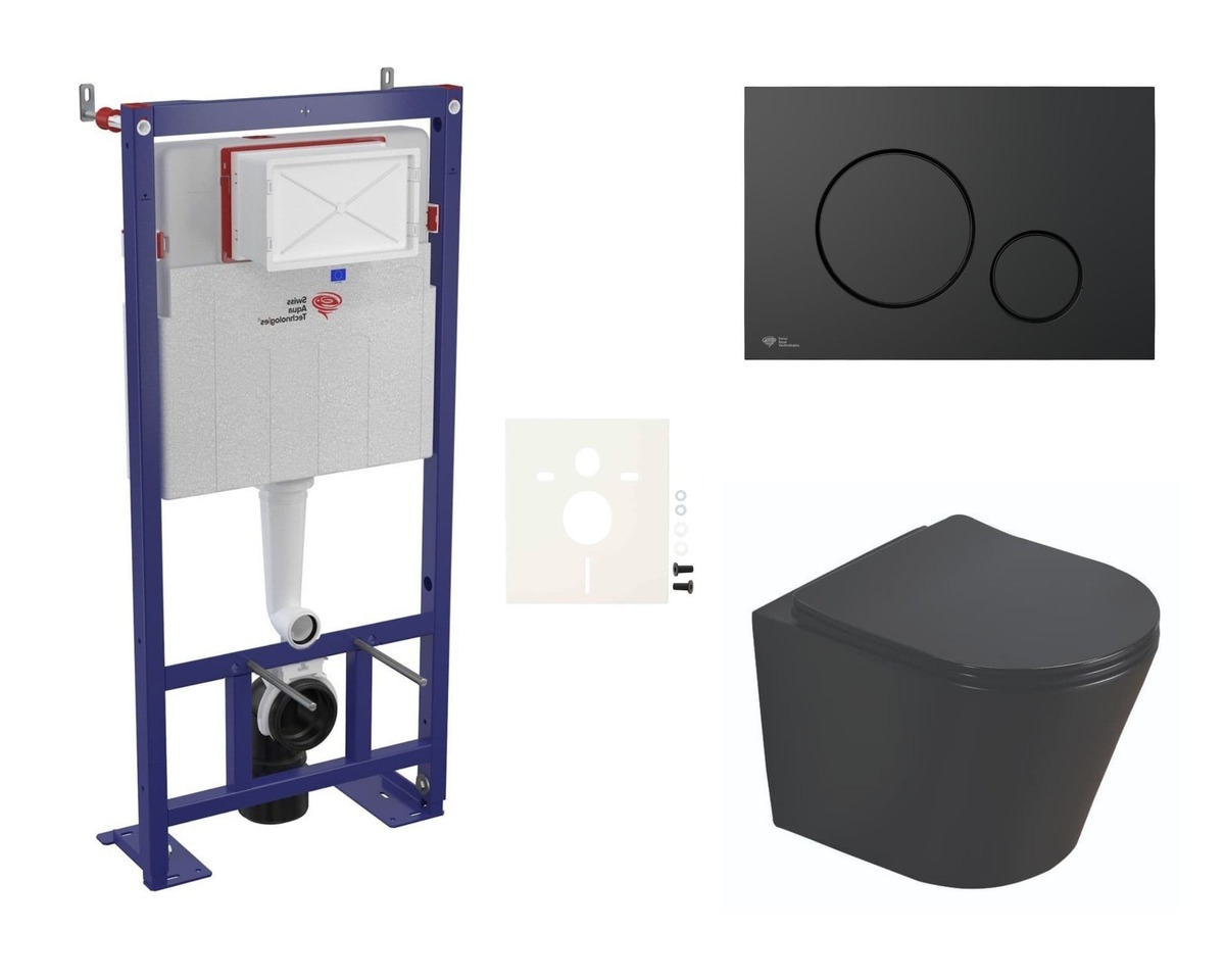 Závěsný wc set do lehkých stěn / předstěnová SAT Infinitio SIKOSSINB68K SAT