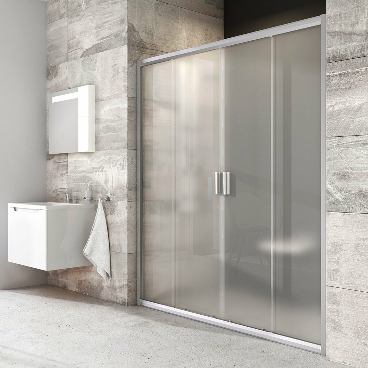 Sprchové dveře 150x190 cm Ravak Blix chrom matný 0YVP0U00ZG Ravak