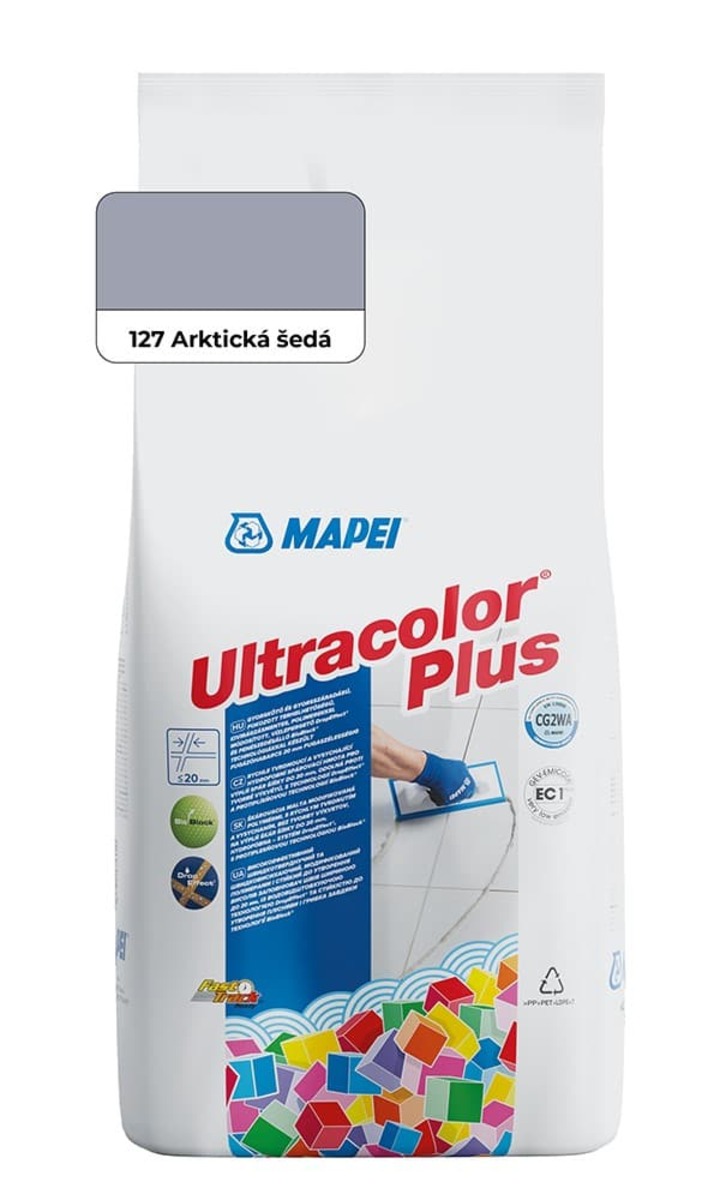 Spárovací hmota Mapei Ultracolor Plus arktická šedá 2 kg CG2WA MAPU2127 Mapei