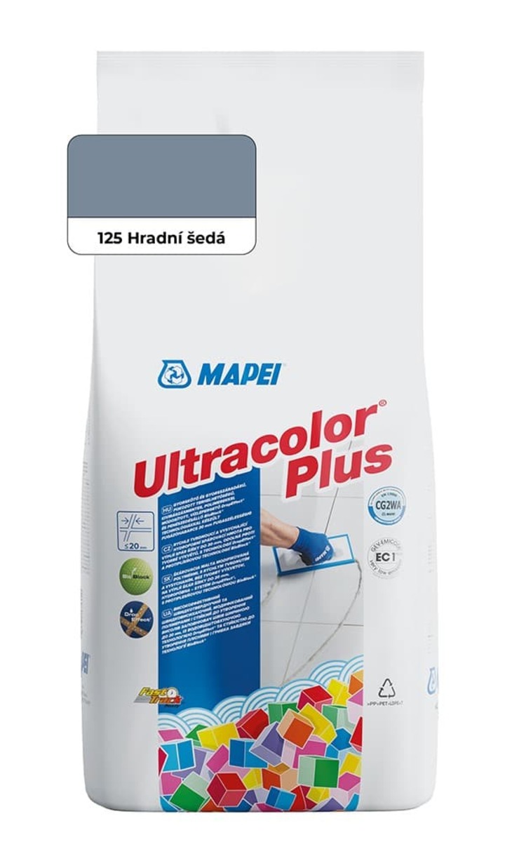 Spárovací hmota Mapei Ultracolor Plus hradní šedá 2 kg CG2WA MAPU2125 Mapei