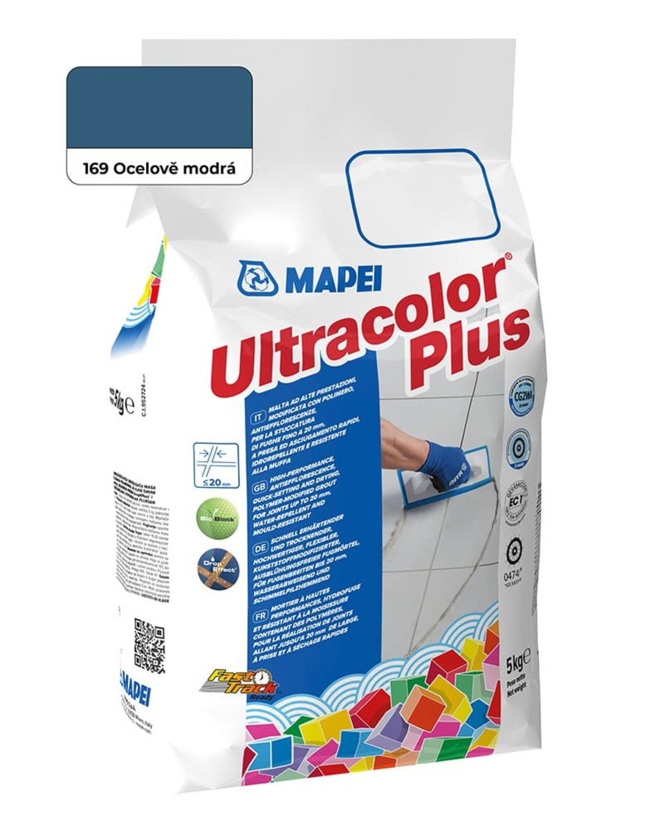 Spárovací hmota Mapei Ultracolor Plus ocelově modrá 5 kg CG2WA MAPU169 Mapei