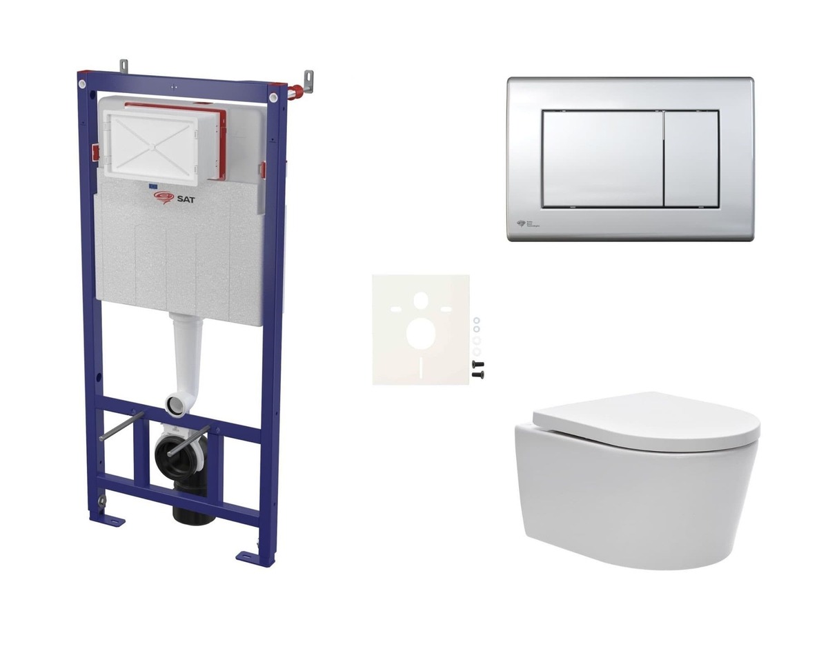 Závěsný wc set do lehkých stěn / předstěnová SAT Brevis SIKOSSBR21K SAT
