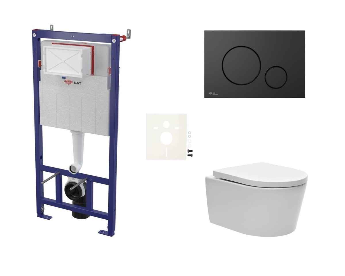 Závěsný wc set do lehkých stěn / předstěnová SAT Brevis SIKOSSBR68K SAT