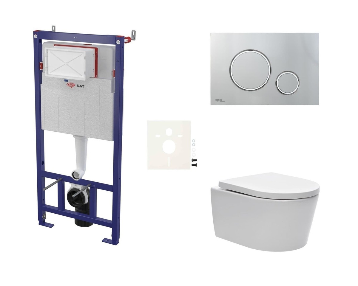 Závěsný wc set do lehkých stěn / předstěnová SAT Brevis SIKOSSBR71K SAT