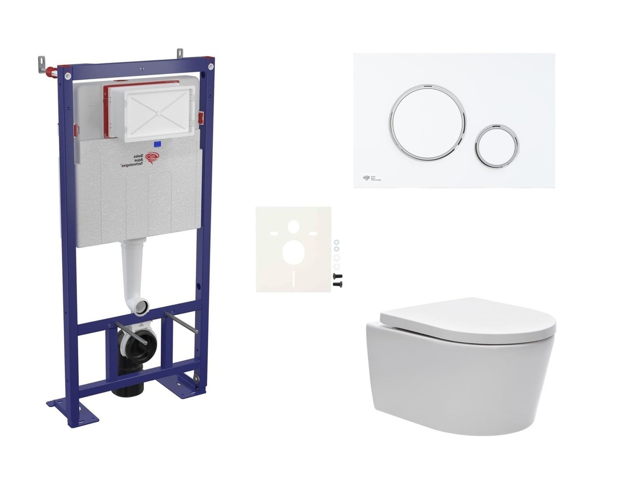 Závěsný wc set do lehkých stěn / předstěnová SAT Brevis SIKOSSBR76 SAT