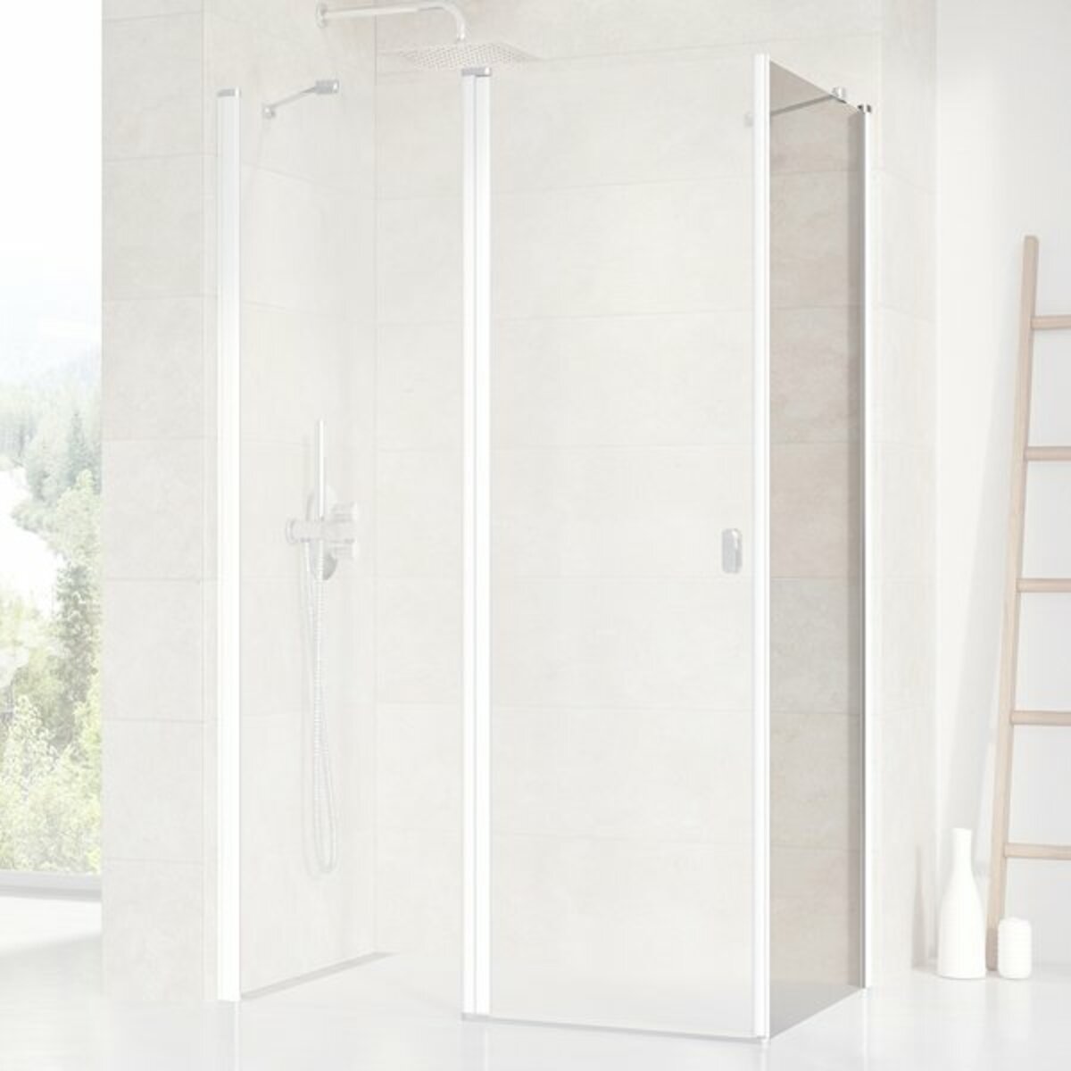 Boční zástěna ke sprchovým dveřím 80x195 cm Ravak Chrome bílá 9QV40100Z1 Ravak