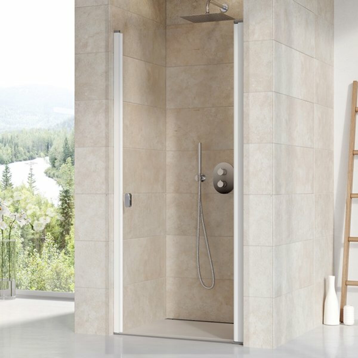 Sprchové dveře 80x195 cm Ravak Chrome bílá 0QV40100Z1 Ravak