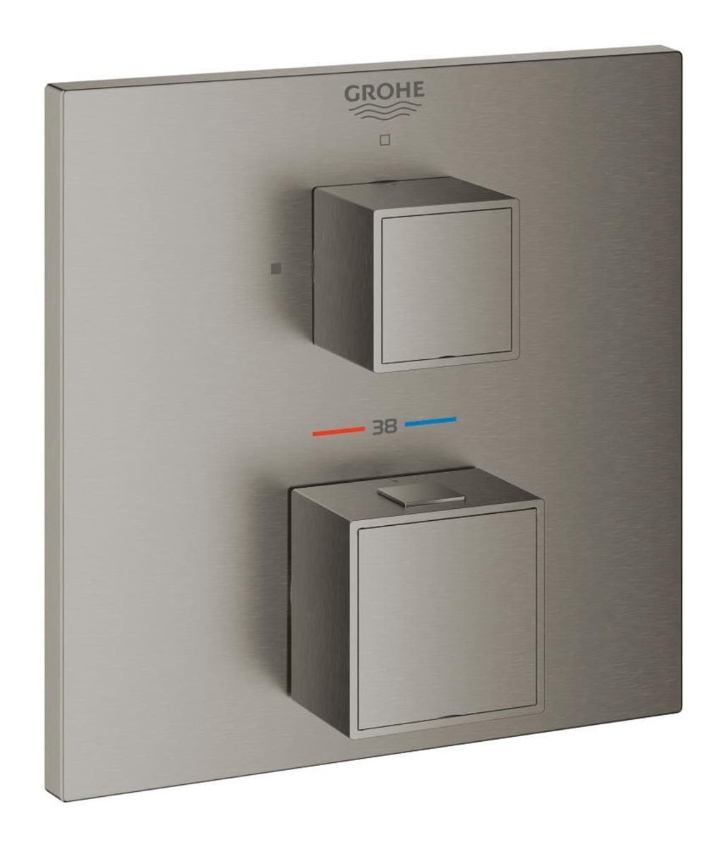 Sprchová baterie Grohe Grohtherm Cube bez podomítkového tělesa kartáčovaný Hard Graphite 24153AL0 Grohe