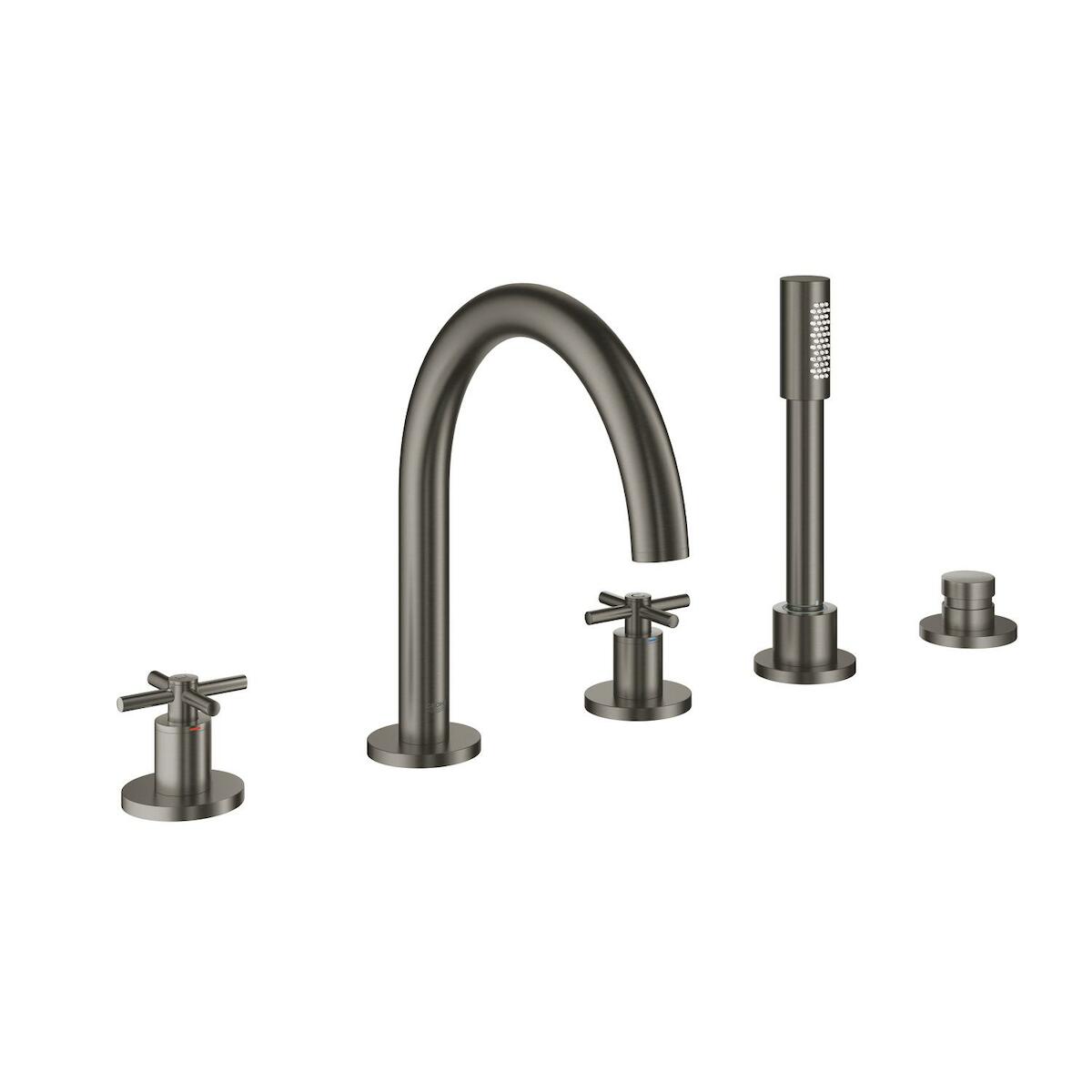 Vanová baterie Grohe Atrio se sprchovým setem Brushed Hard Graphite 19923AL3 Grohe