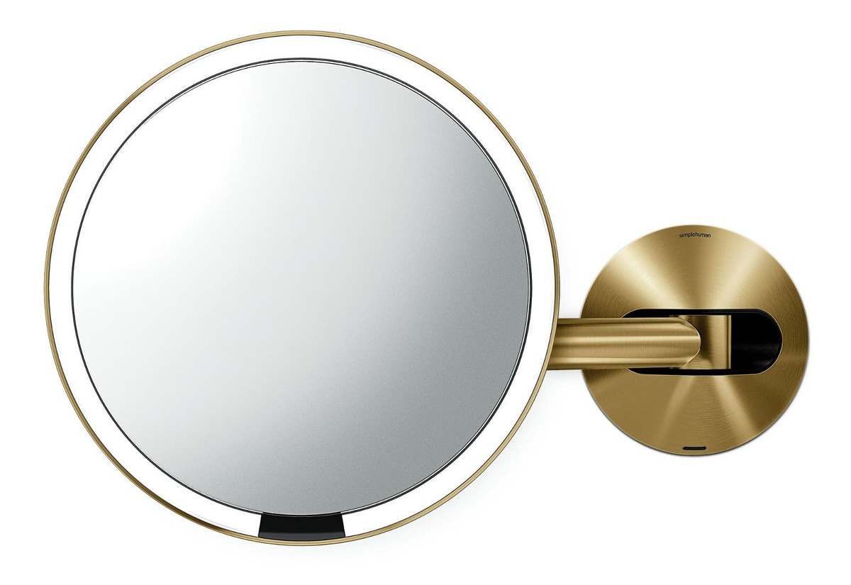 Kosmetické zrcátko Simplehuman Wall Gold nerez ocel ST3032 Simplehuman