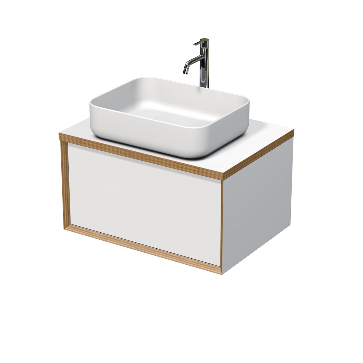 Koupelnová skříňka pod umyvadlo Naturel Oxo Multi 70x39x50 cm bílá mat OXOMULTI70KD Naturel