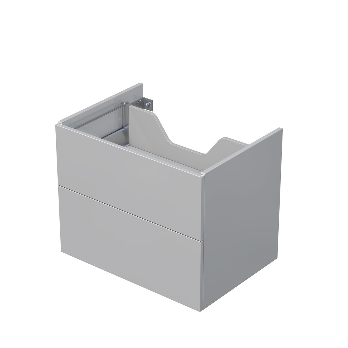 Koupelnová skříňka pod desku se 2 zásuvkami Naturel Ratio 70x56x50 cm šedá lesk ZB702Z56PU.A2736 Naturel