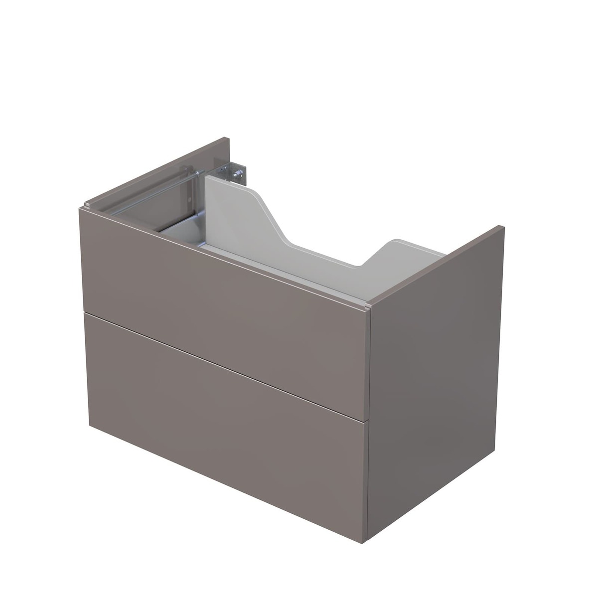 Koupelnová skříňka pod desku se 2 zásuvkami Naturel Ratio 80x56x50 cm basalto lesk ZB802Z56PU.A2496 Naturel