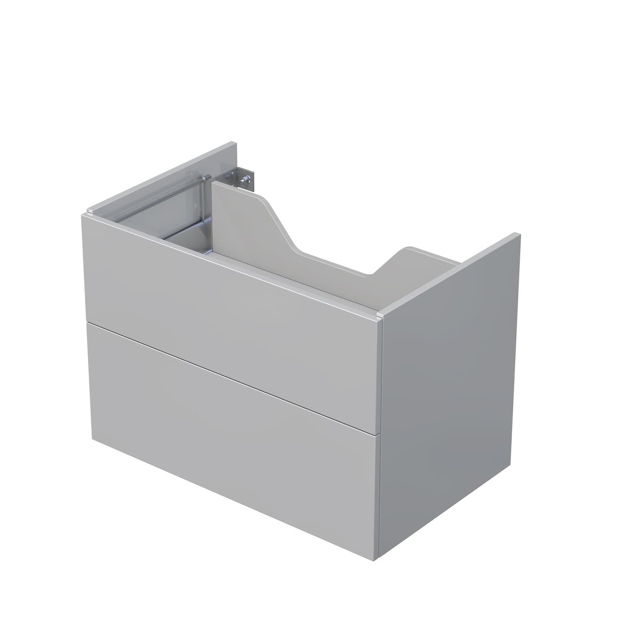 Koupelnová skříňka pod desku se 2 zásuvkami Naturel Ratio 80x56x50 cm šedá lesk ZB802Z56PU.A2736 Naturel