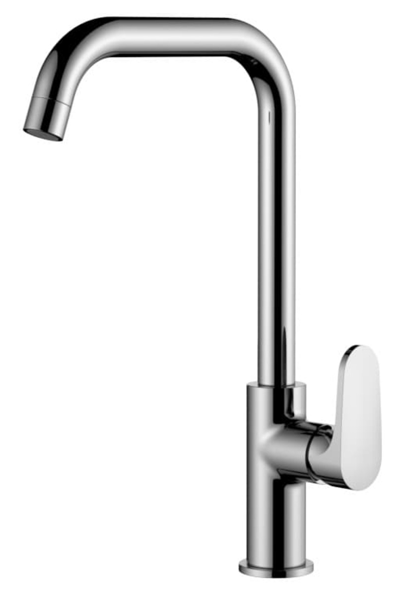 Dřezová baterie SAT DARK s otočným raménkem chrom SATBSDA280LCR SAT