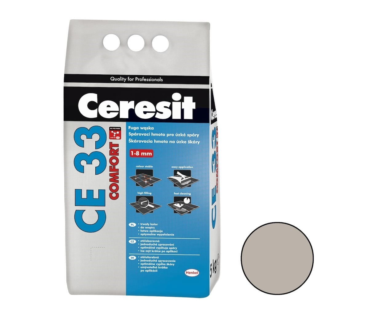 Spárovací hmota Ceresit CE 33 šedá 25 kg CE332507 Ceresit