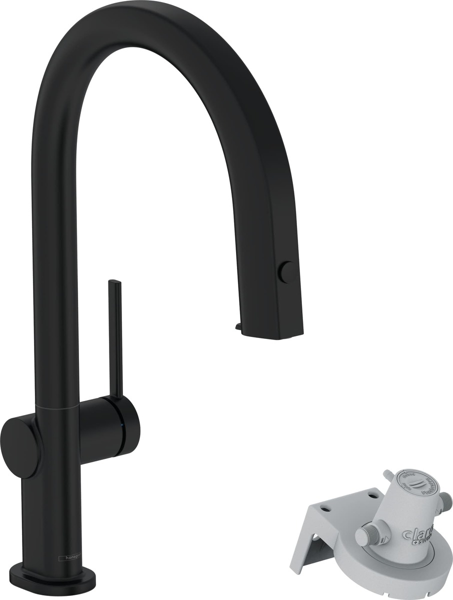 Dřezová baterie Hansgrohe Aqittura bez výpusti matná černá 76803670 Hansgrohe