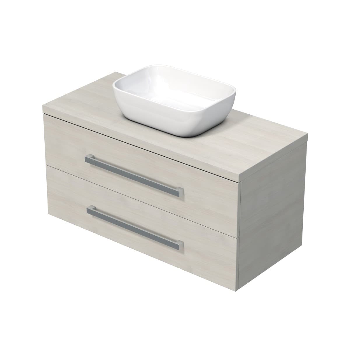 Koupelnová skříňka s krycí deskou Naturel Cube Way 100x53x46 cm dub Chamonix mat CUBE461003DCSAT45 Naturel