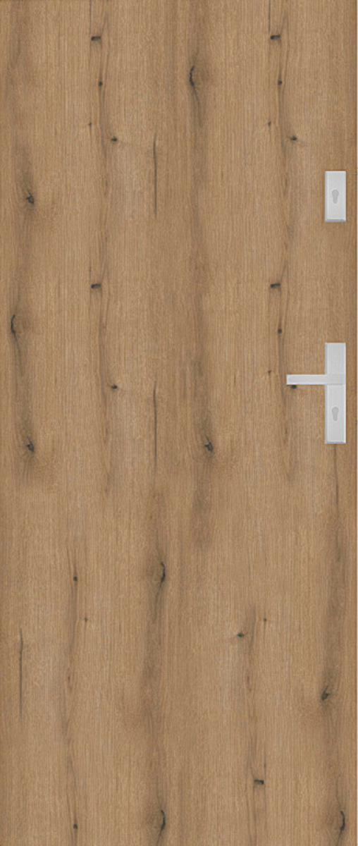 Bezpečnostní vchodové RC2 dveře Naturel Technické pravé 90 cm dub evoke B2DE90P Naturel