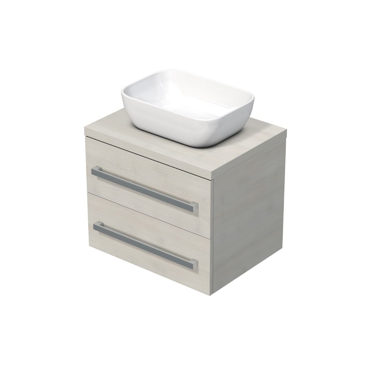 Koupelnová skříňka s krycí deskou Naturel Cube Way 60x53x46 cm dub Chamonix mat CUBE461603DC45 Naturel