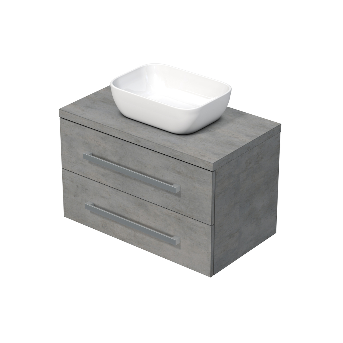 Koupelnová skříňka s krycí deskou Naturel Cube Way 80x53x46 cm beton mat CUBE46803BE45 Naturel