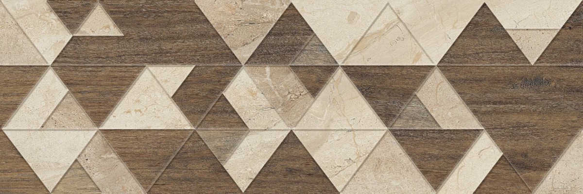 Dekor Fineza Adore ivory triangles 25x75 cm mat DADORE275TR Fineza