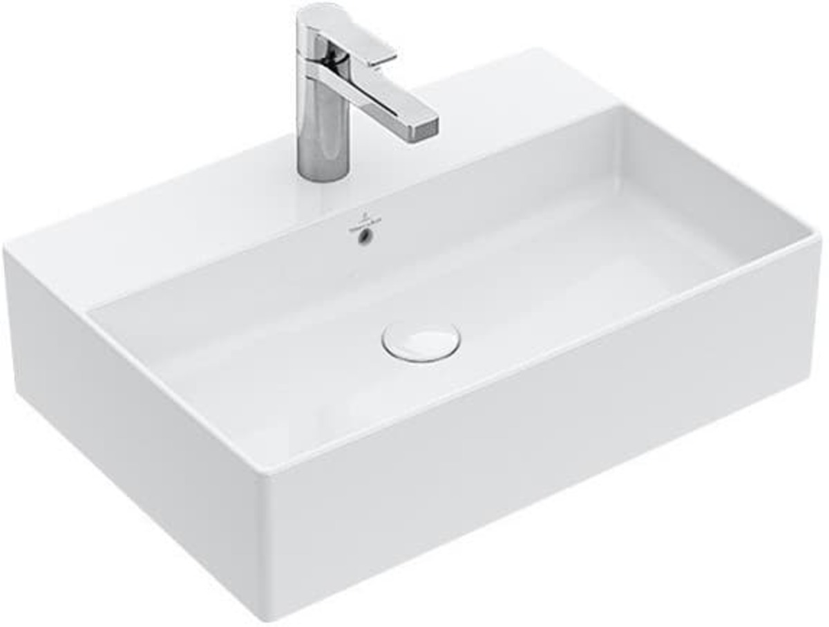 Umyvadlo na desku Villeroy & Boch Memento 2.0 60x42 cm Alpská bílá otvor pro baterii uprostřed 4A0760R1 NO BRAND