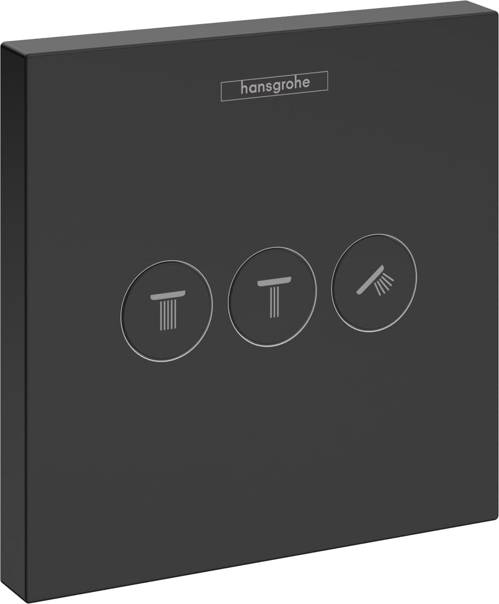 Ventil Hansgrohe ShowerSelect bez podomítkového tělesa matná černá 15764670 Hansgrohe