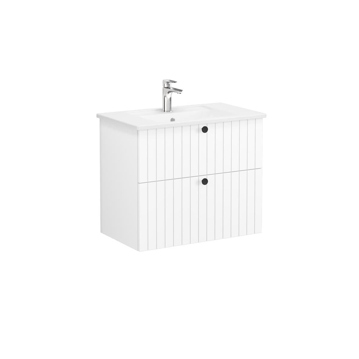 Koupelnová skříňka s umyvadlem Vitra Root 80x67x46 cm bílá mat ROOTG80WINTS Vitra