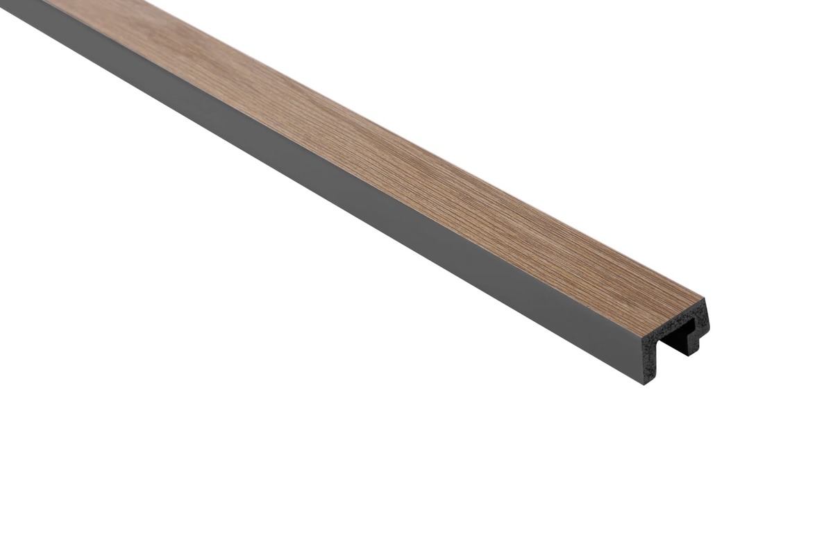 Obkladová lamela levé ukončení Fineza Slat Large Grey oak 270x3