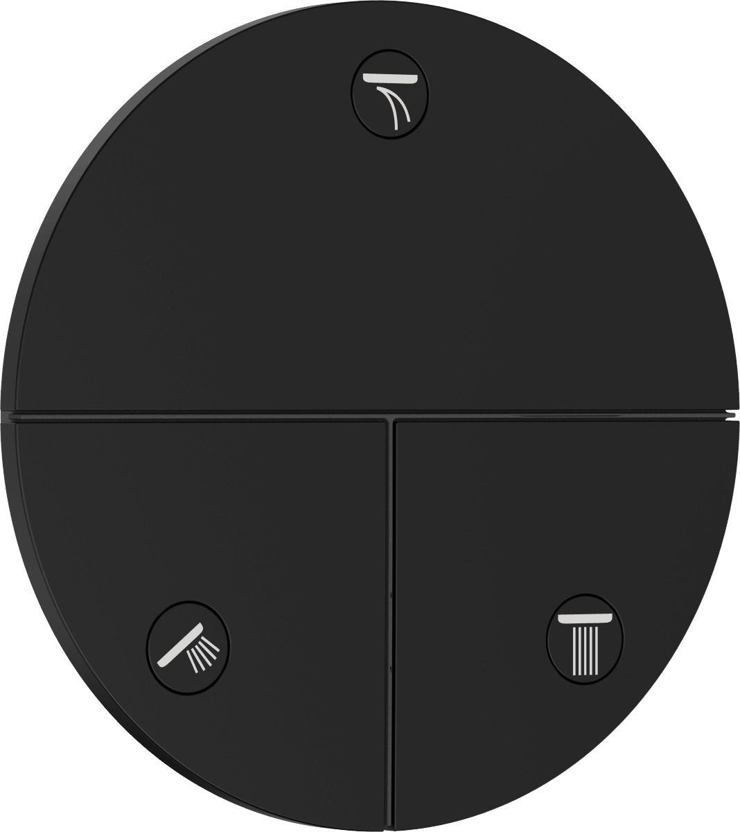 Ventil Hansgrohe ShowerSelect Comfort S bez podomítkového tělesa matná černá 15558670 Hansgrohe