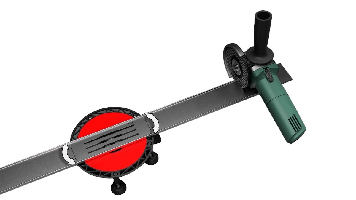 Zkracovatelný žlab TECE Lineo set 100cm kartáčovaná nerez 15.301.100 Tece