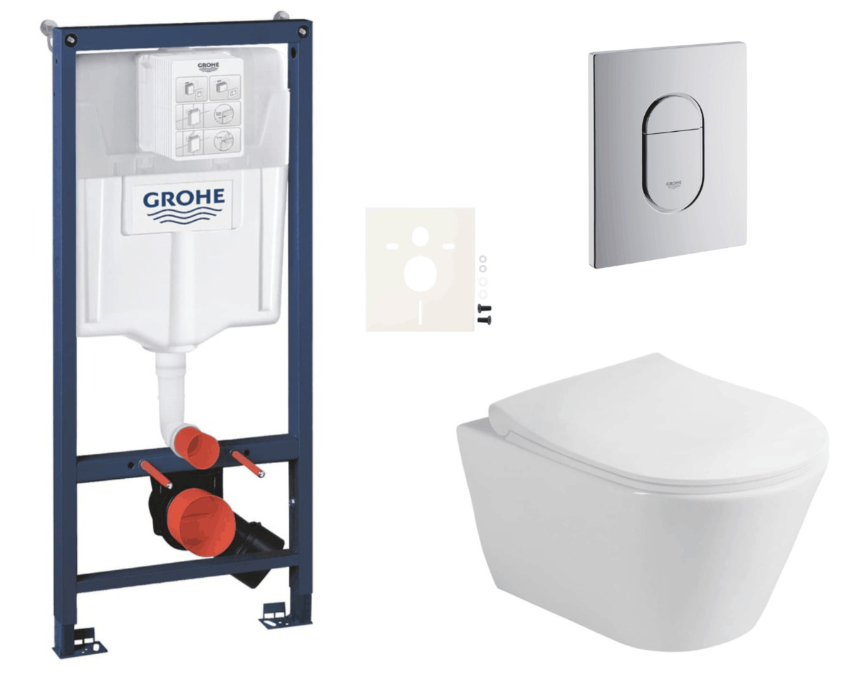 Závěsný wc set do lehkých stěn / předstěnová montáž Glacera Ava SIKOGRSAVAA Grohe