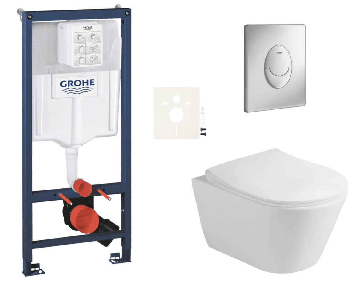 Závěsný wc set do lehkých stěn / předstěnová montáž Glacera Ava SIKOGRSAVASAP00 Grohe