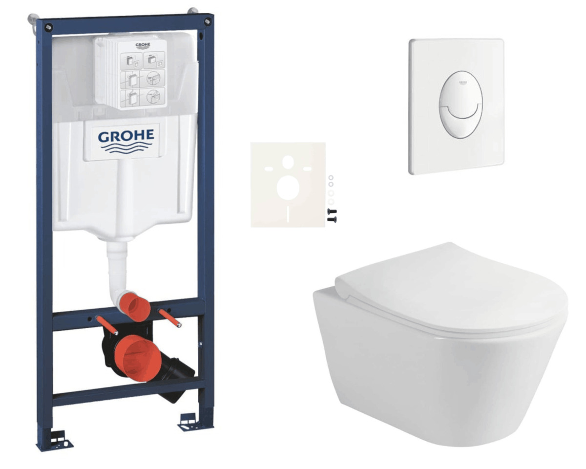 Závěsný wc set do lehkých stěn / předstěnová montáž Glacera Ava SIKOGRSAVASASH0 Grohe