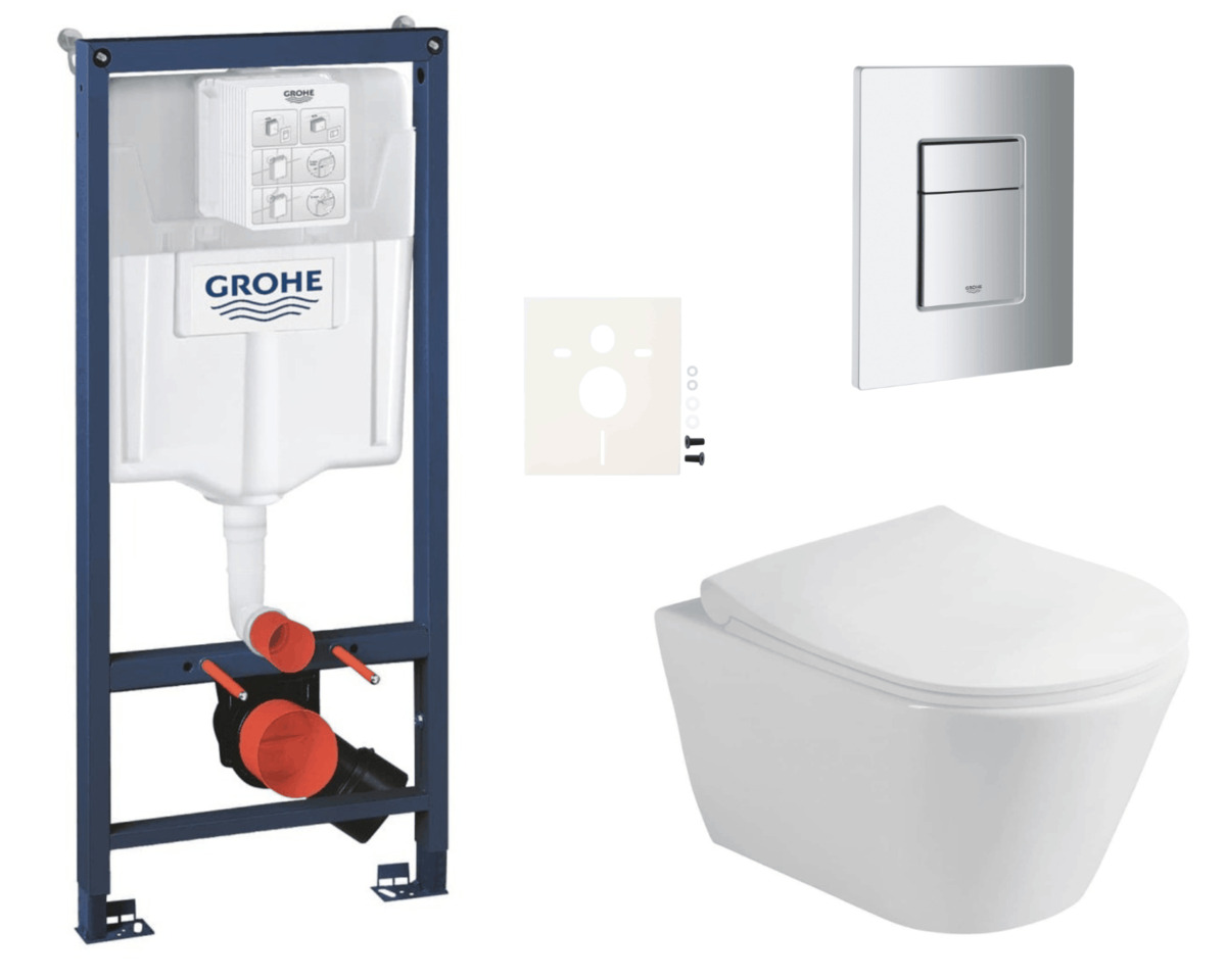 Závěsný wc set do lehkých stěn / předstěnová montáž Glacera Ava SIKOGRSAVASCP00 Grohe