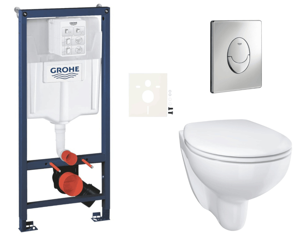 Závěsný wc set do lehkých stěn / předstěnová montáž Grohe Bau Ceramic SIKOGRSBAUSA Grohe