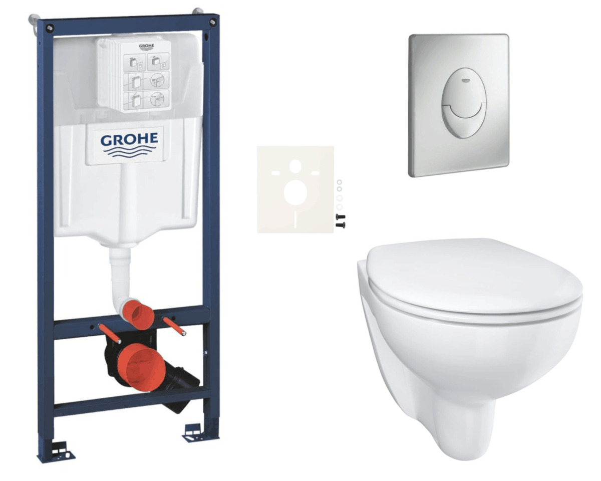 Závěsný wc set do lehkých stěn / předstěnová montáž Grohe Bau Ceramic SIKOGRSBAUSAP00 Grohe