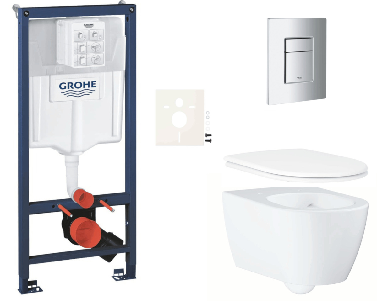 Závěsný wc set do lehkých stěn / předstěnová montáž Grohe Essence SIKOGRSESSCP00 Grohe